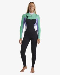 0 4/3mm Salty Dayz Natural - Chest Zip Wetsuit for Women Blue 24BW193506 Billabong