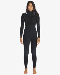 1 4/3mm Salty Dayz Natural - Chest Zip Wetsuit for Women Black 24BW193506 Billabong