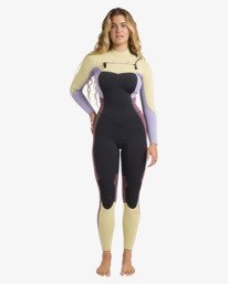 0 3/2mm Synergy Natural - Chest-Zip-Neoprenanzug f&uuml;r Frauen Grau 24BW193514 Billabong