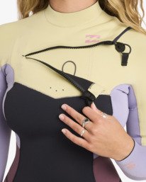 6 4/3mm Synergy Natural - Chest-Zip-Neoprenanzug f&uuml;r Frauen Grau 24BW193515 Billabong