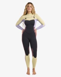 0 4/3mm Synergy Natural - Chest-Zip-Neoprenanzug f&uuml;r Frauen Grau 24BW193515 Billabong