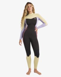 0 3/2mm Synergy - Back Zip Wetsuit for Women Grey 24BW211601 Billabong