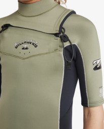 4 2/2mm Absolute Natural - Wetsuit met korte mouwen en borstrits voor Jongens 8-16 Green 24CW191505 Billabong