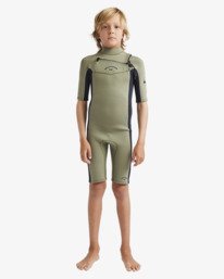 7 2/2mm Absolute Natural - Wetsuit met korte mouwen en borstrits voor Jongens 8-16 Green 24CW191505 Billabong