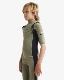 1 2/2mm Absolute Natural - Wetsuit met korte mouwen en borstrits voor Jongens 8-16 Green 24CW191505 Billabong