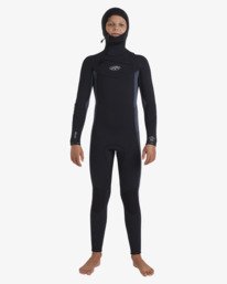 0 5/4mm Absolute Natural - Hooded Chest Zip Wetsuit for Boys 8-16 Blue 24CW193508 Billabong