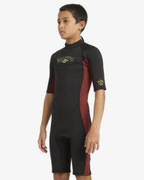 3 2/2mm Absolute - Traje de surf de primavera con manga corta y cremallera posterior para chicos 6-16 Multi 24CW251601 Billabong