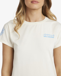 3 Find Me Sundays - Rash Vest UPF 50 a Maniche Corte da Donna White 24O014572 Billabong