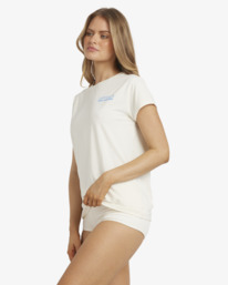 1 Find Me Sundays - Rash Vest UPF 50 a Maniche Corte da Donna White 24O014572 Billabong