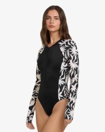 4 By My Side Zip - Costume intero a maniche lunghe da Donna Black 24O034501 Billabong