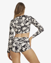 2 By My Side Crop - Rash vest a maniche lunghe con taglio corto da Donna Black 24O034572 Billabong