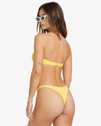 3 Tanlines Lola - Medium Coverage Bikini Top for Women Yellow 24O121506 Billabong