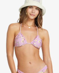 4 Peaceful Petals Lula - Top de bikini con cobertura reducida para Mujer Violeta 24O141510 Billabong