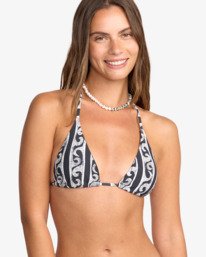 5 Wave Watcher Multi Tri - Triangle Bikini Top for Women White 24O143504 Billabong