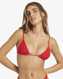 2 Twisted Tides Mini Slide - Reggiseno bikini triangolare da Donna Red 24O144503 Billabong