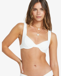 4 Salt And Sol - Haut de bikini couvrance moyenne pour Femme Blanc 24O151507 Billabong