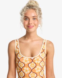 5 Sol Groove - Retro-Surf-Badeanzug f&uuml;r Frauen Orange 24O301606 Billabong