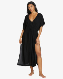 1 Sky Shine - Beach Kimono Dress for Women Black 24O601511 Billabong