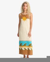 1 Solar Babe Midi - H&auml;kel-Strandkleid f&uuml;r Frauen Braun 24O601608 Billabong