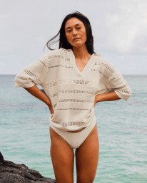 0 Crystal Tides - Beach Coverup Shirt for Women White 24O602501 Billabong