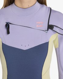 6 4/3mm Synergy Natural - Wetsuit met een Borstrits voor Meisjes 8-16 Red 24RW193504 Billabong