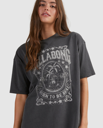 6 Feel Real - Camiseta Boyfriend para Mujer Negro A3SS13BIW0 Billabong