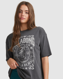 2 Feel Real - Camiseta Boyfriend para Mujer Negro A3SS13BIW0 Billabong
