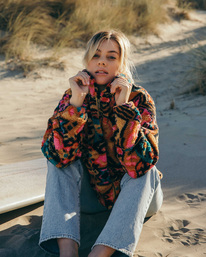 0 Always Cosy  - Sweat zippé en matière sherpa pour Femme  A3WA05BIW0 Billabong