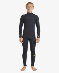 0 4/3mm Absolute Natural - Chest Zip GBS Wetsuit para Rapazes 8-16 Azul ABBW100151 Billabong