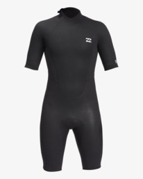 1 2/2mm Intruder - Back Zip Short Sleeve Spring Suit for Boys Black ABBW500111 Billabong