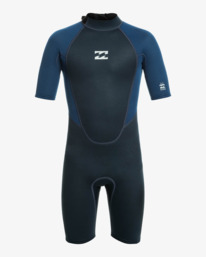 0 2/2mm Intruder - Springsuit met Korte Mouw en Rits op de Rug voor Jongens Blue ABBW500111 Billabong