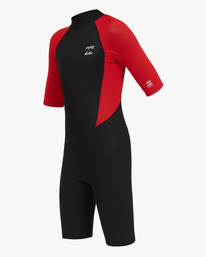 0 2/2mm Intruder - Springsuit Back Zip manches courtes pour Garçon Rouge ABBW500111 Billabong