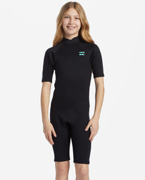0 2mm Foil - Springsuit Back Zip manches courtes pour enfant 4-16 Noir ABBW500113 Billabong
