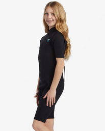1 2mm Foil - Springsuit Back Zip manches courtes pour enfant 4-16 Noir ABBW500113 Billabong