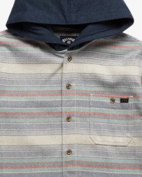 2 Boy's Baja Hooded Flannel Shirt Blue ABBWT00123 Billabong
