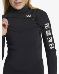 4 4/3mm Synergy Natural - Wetsuit met GBS en een Borstrits voor Meisjes 8-14 Black ABGW100117 Billabong