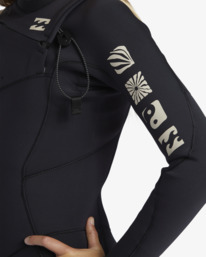 5 4/3mm Synergy Natural - Wetsuit met GBS en een Borstrits voor Meisjes 8-14 Black ABGW100117 Billabong