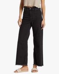 4 Free Fall - Pantalón de pata ancha para Mujer Negro ABJDP00141 Billabong