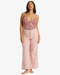 4 Be Free - Pantalón de pana para mujer Rosa ABJDP00157 Billabong