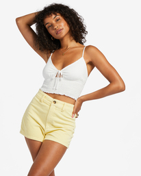 0 Free Fall - Short de Pana para Mujer Amarillo ABJDS00138 Billabong