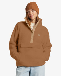 0 Switchback - Fleece met Col voor Dames Brown ABJFT00410 Billabong