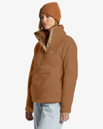 4 Switchback - Fleece met Col voor Dames Brown ABJFT00410 Billabong