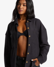 4 Everytime - Casaco estilo camisa oversized para Mulher Preto ABJFT00457 Billabong