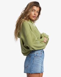 3 So Classic - Sweatshirt com capuz para Mulher Verde ABJFT00460 Billabong