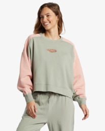 1 Hike Date - Sudadera para Mujer Verde ABJFT00479 Billabong