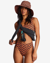 2 Time To Shine - Straw Bucket Hat for Women Red ABJHA00194 Billabong