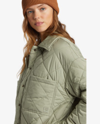 4 Transport Shacket - Sobrecamisa com frente de mola para Mulher Verde ABJJK00187 Billabong