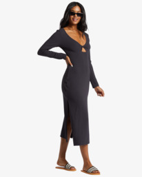 2 Second Look - Robe midi pour Femme Noir ABJKD00239 Billabong