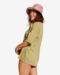 4 Billabong x Smiley True Boy - Oversized T-shirt voor Dames Beige ABJKT00455 Billabong