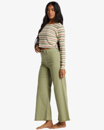 2 Free Fall - Pantaloni con gamba ampia da Donna Green ABJNP00126 Billabong